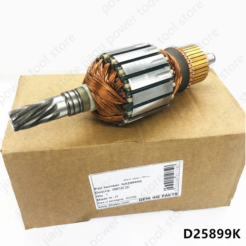 8 teeth 230V Armature Rotor NA246450 1007541-00 Replace For Dewalt D25899K Power Tool Accessories