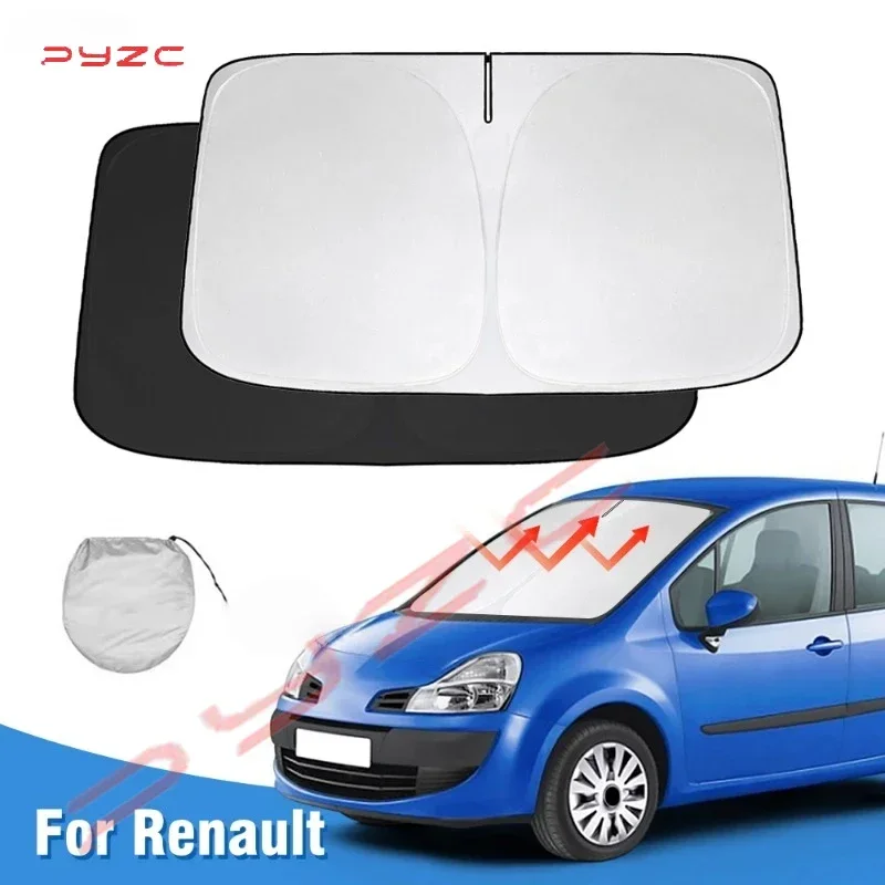 

Windshield Sun Shade 2004-2022 2023 For Renault Modus Grand Modus Car Sunshade Cover Foldable Sun Visor Protector Blocks UV Rays