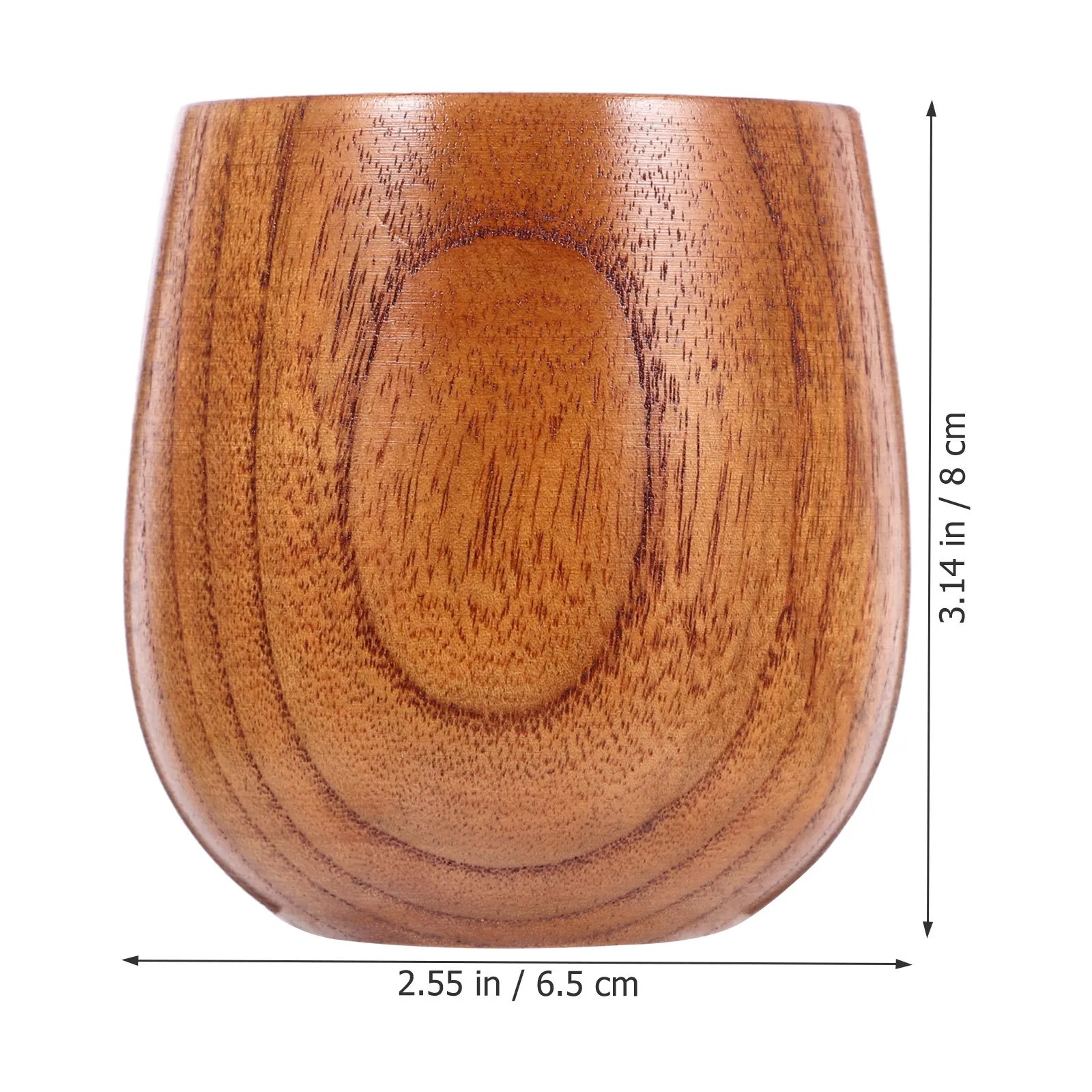 Japanese Inspired Wooden Cup Acid Date Wood Tea Coffee Mug 170Ml Wine Beer Milk Beverage Cup for Office Travel Outdoor Camping