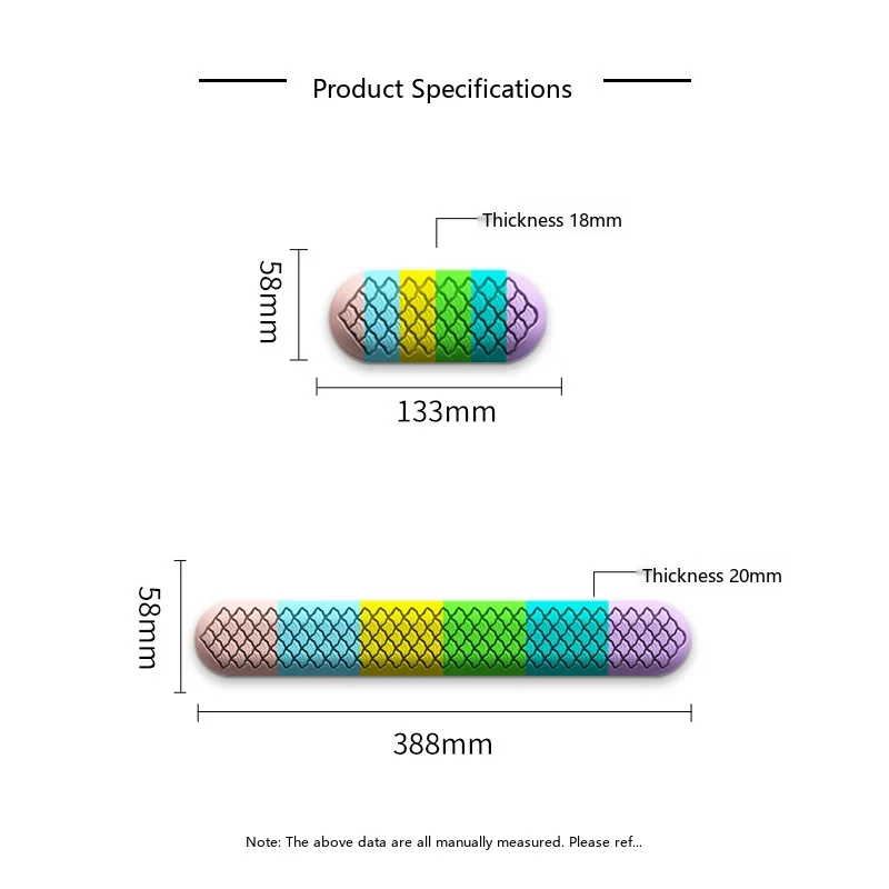 Silicone Wrist Rest Mouse Pad Dragon Scale Shape 21 Colors Office Gaming Ergonomic Non-Slip Desk