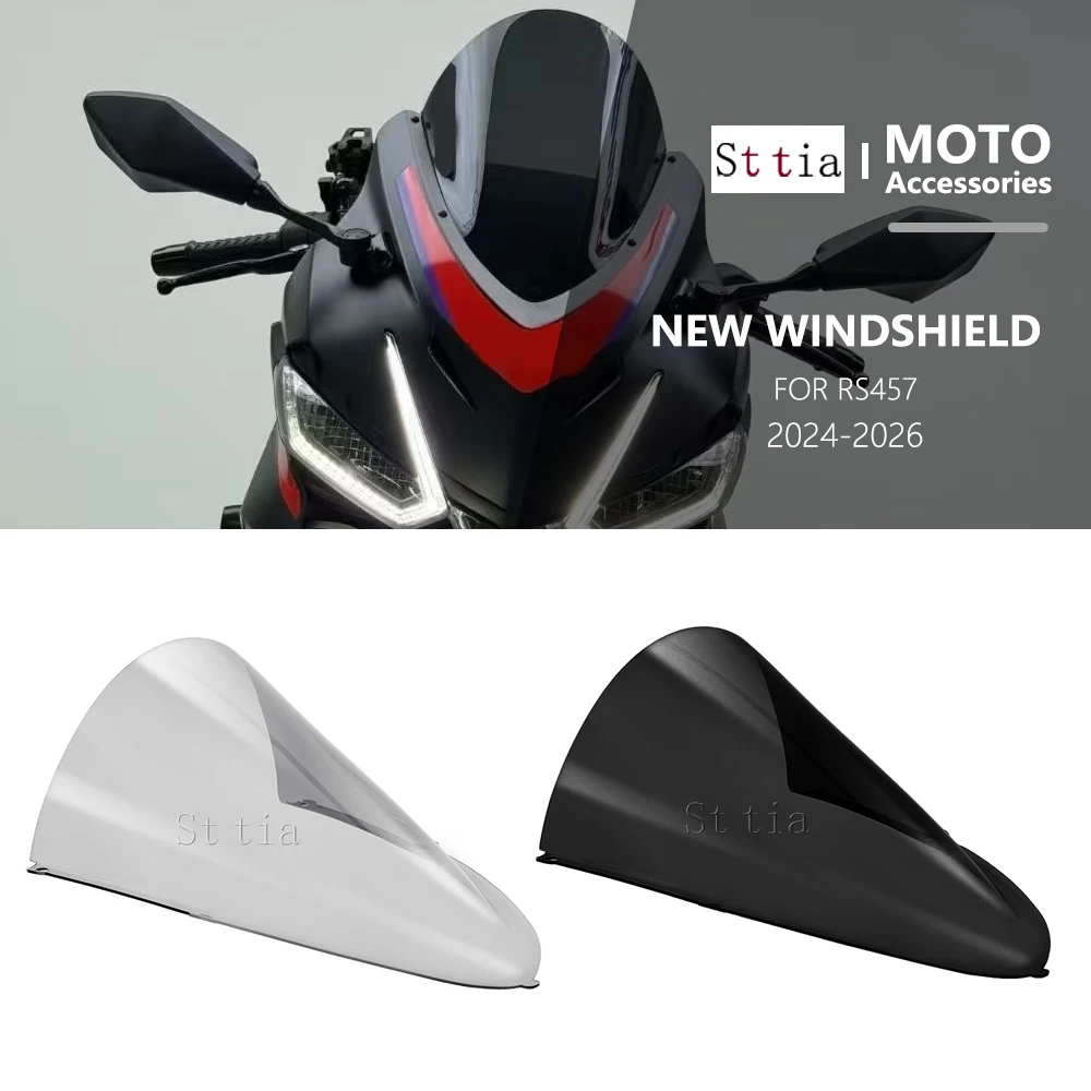 New Windshield Fit Aprilia RS457 rs457 RS 457 2024 2025 2026 rs 457 Motorcycle WindScreen Front Windshield Shroud Viser VIsor