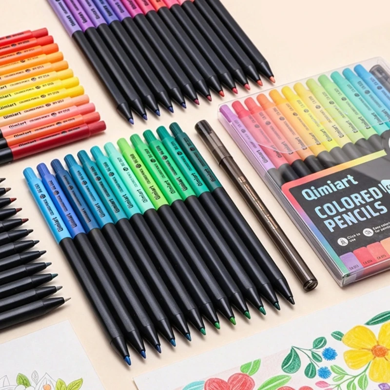  Pack Of 12 Assorted Colors 3.0mm Soft Leads Mechanical Colored Pencils Oil Based Colored Pencils For Art Hand Projects