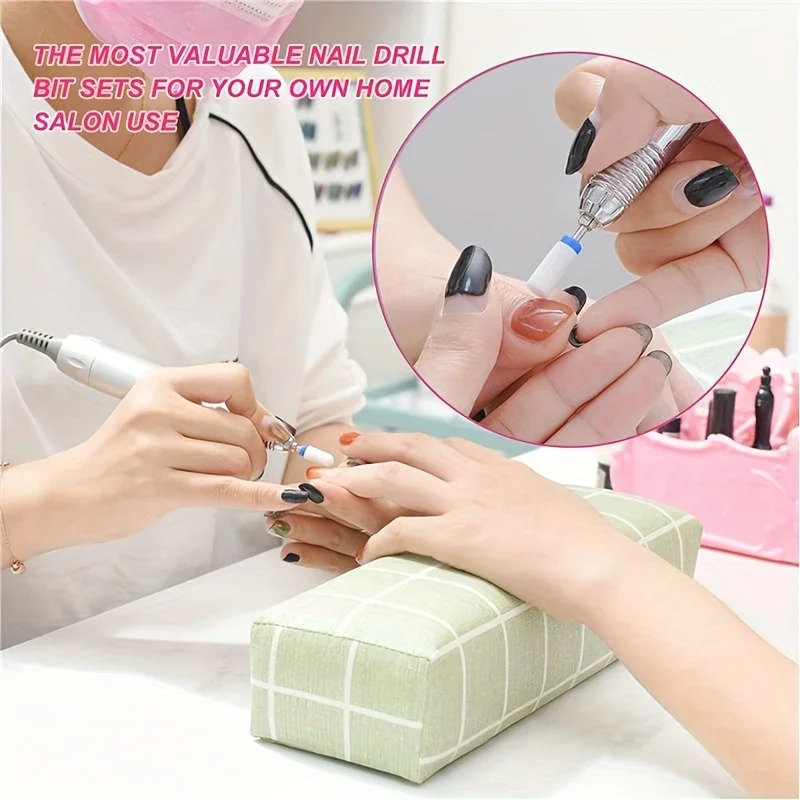 Imagem -04 - Unha Polonês Cabeça Milling Cutter Grupo Usado para Nail Beauty Gel de Rebarbação Pele Morta Máquina de Polimento Automática Acessórios 10 Pcs