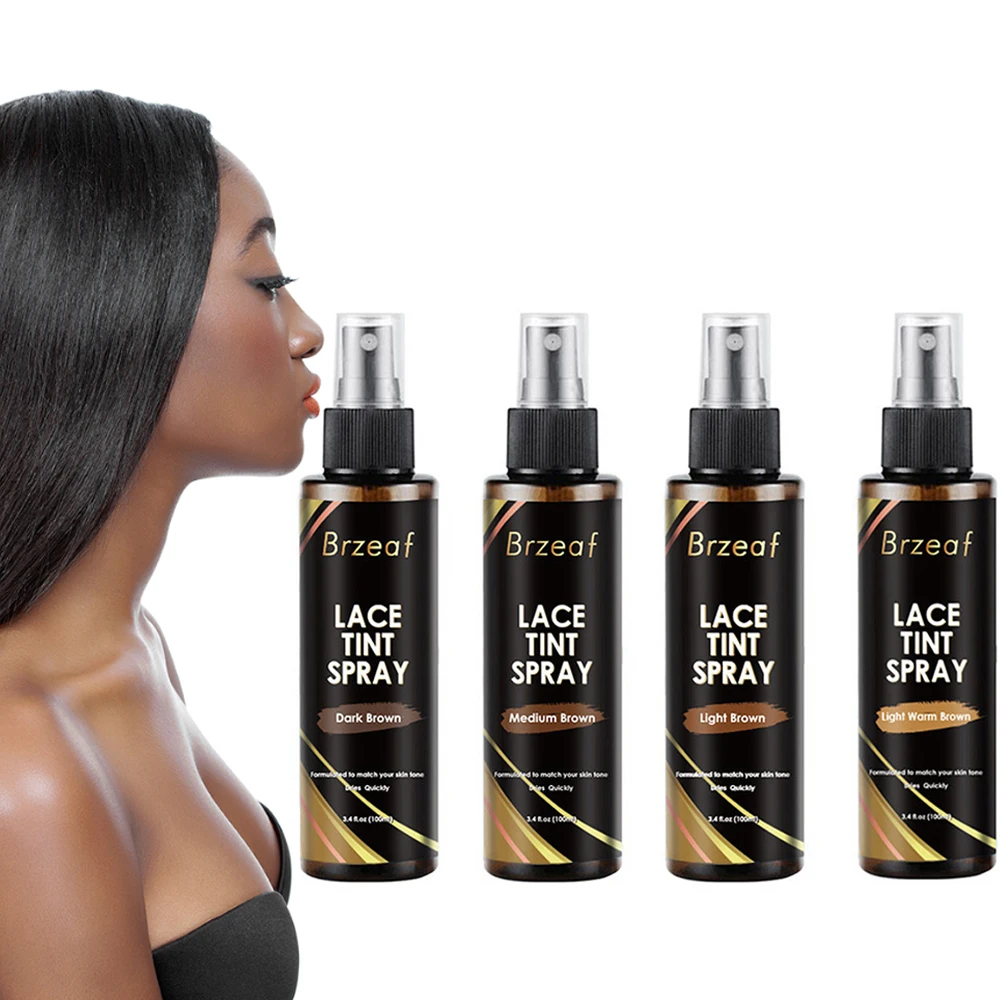 100ml Lace Tint Spray For Lace Wigs Dark Brown Middle Brown Light Brown Lace Tint Spray For Closures Wigs Hair Accessories