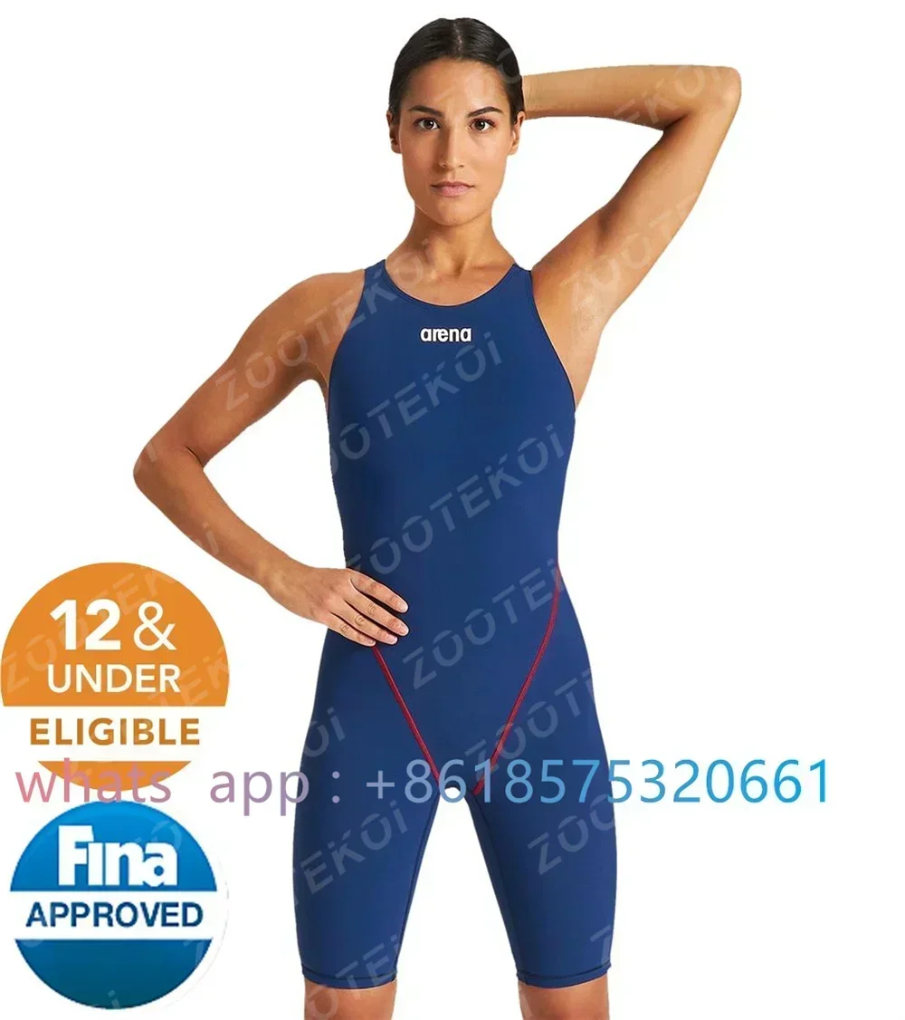 Image of Damen Powerskin St 2.0 Tech-Anzug-Badeanzug mit offenem Rücken, Overall, einteiliger Pro-Funktions-Trainings-Badeanzug, Body 2026