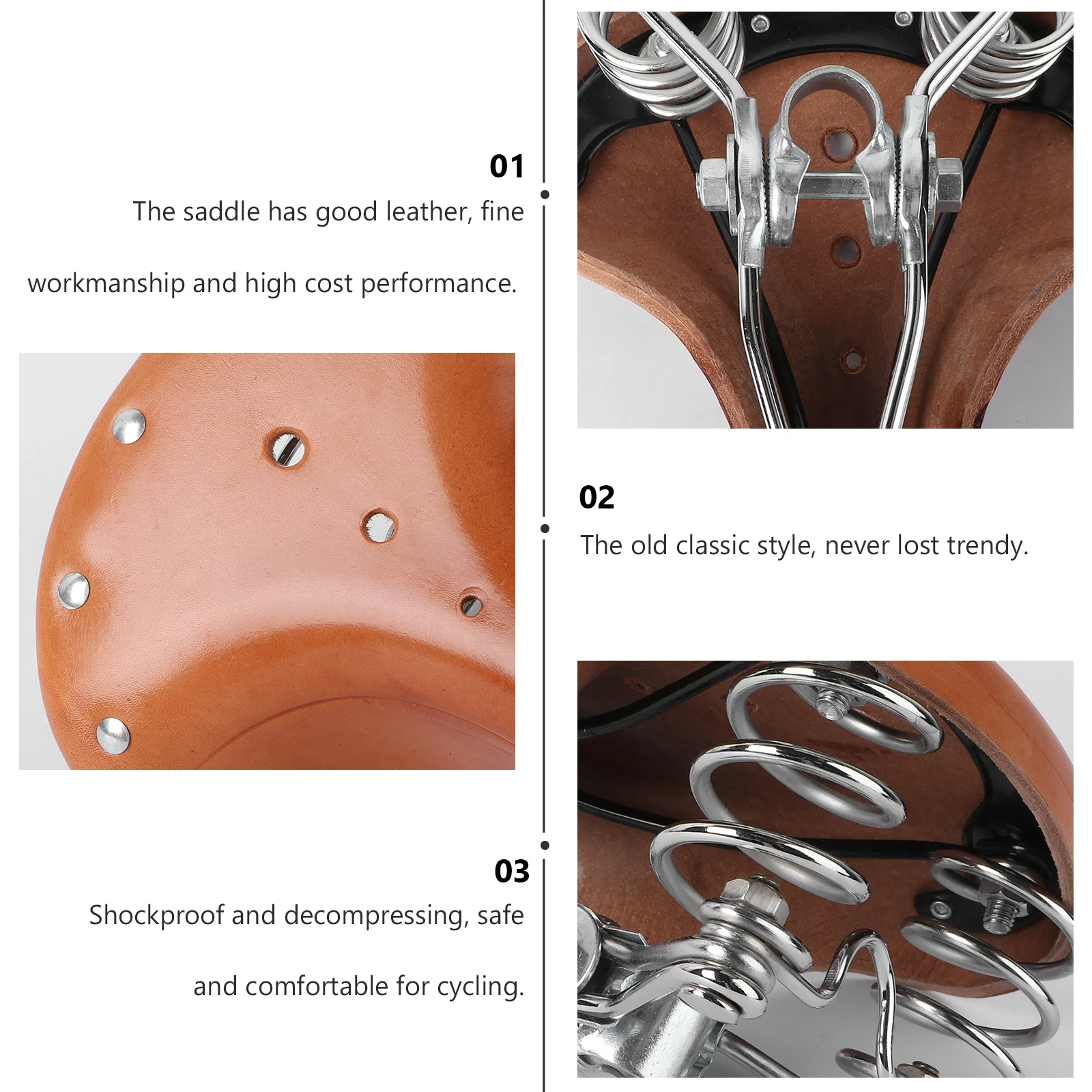 Faux Bike Saddle Brown Universal Seat For Road Mountain Bike Shockproof Comfort Cycling Saddle Bicycling Equipment