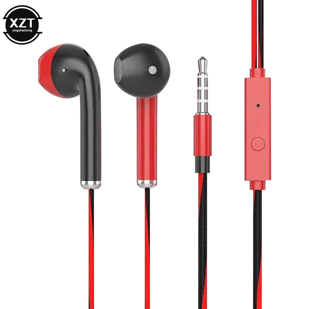 U24 Wired Headphones Stereo 3.5MM IN-Ear Running Music Game Noise Cancelar fone de ouvido com microfone para celular PC PAD Laptop