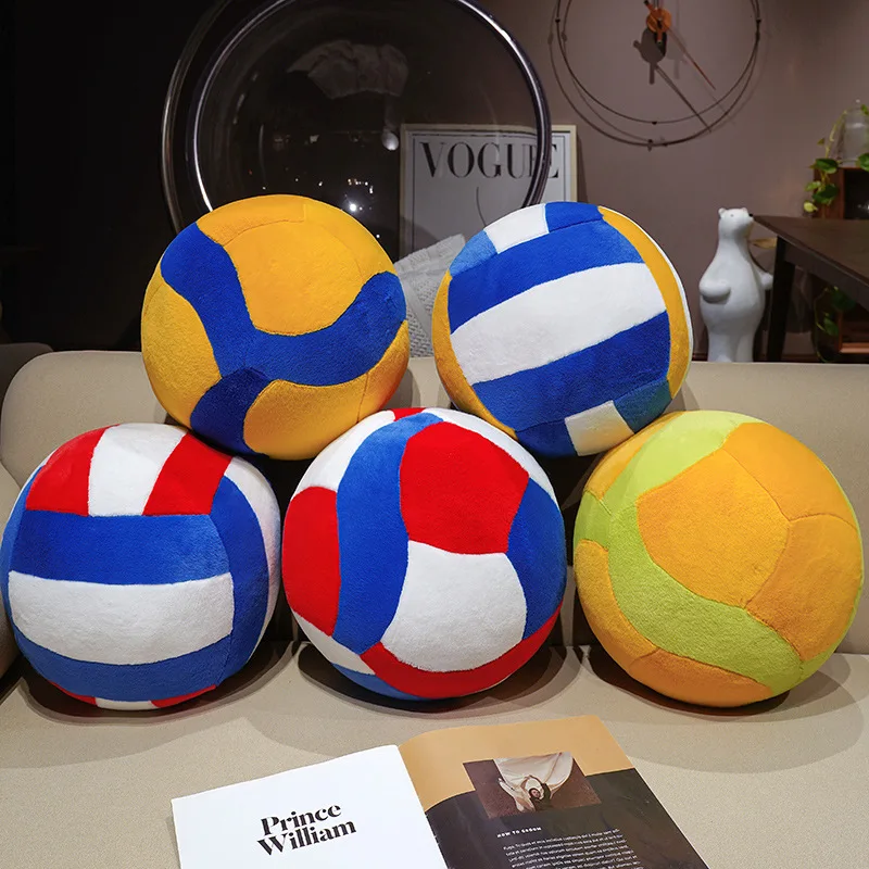 New Amusing Lifelike Volleyball Plush Toys Stuffed Full Colorful Doll Soft Throw Pillow Creative Home Decor Sofa Backrest