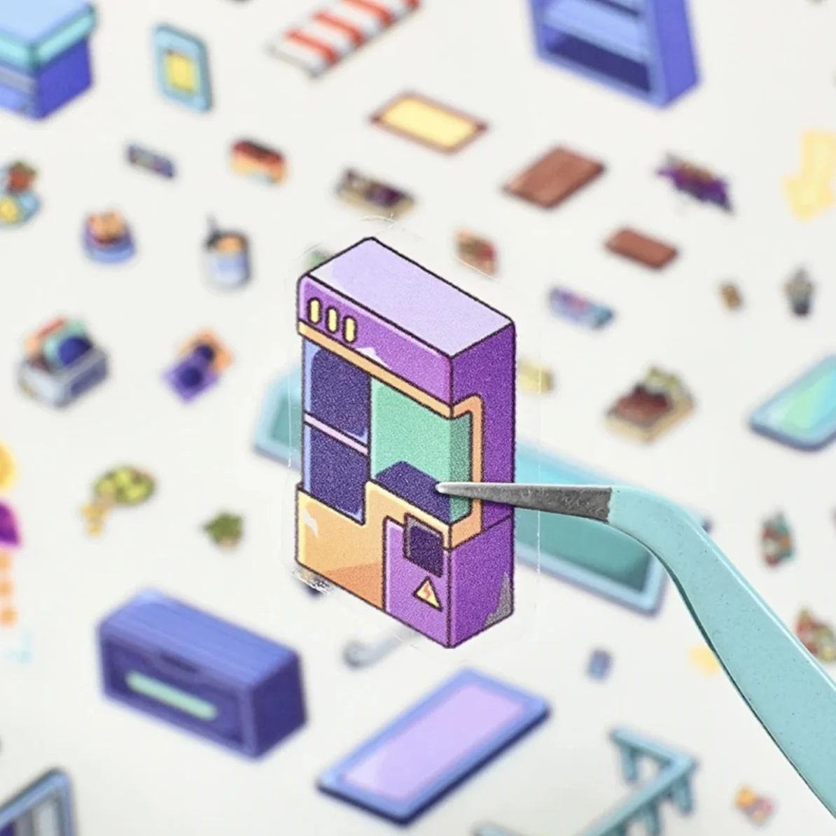 Autocollants de paysage d'halloween, grande Version 7.0, maison 3D 2.5D, autocollants de scène miniatures de décompression mignons pour bricolage