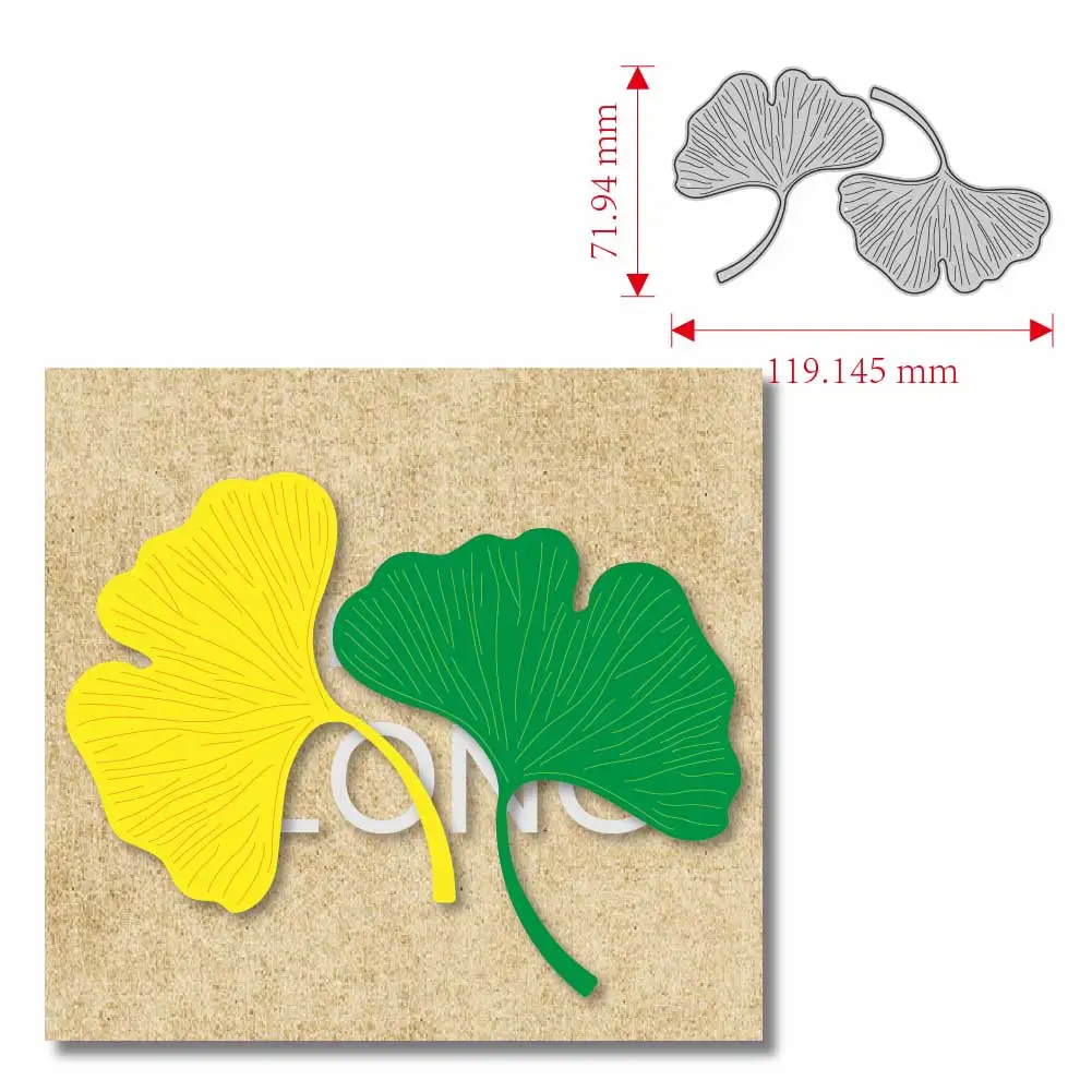 

Ginkgo Metal Cutting Die For Greeting Card Decorating Plants Clipart Press cut Craft Art Work Scrapbooking Punching Knife