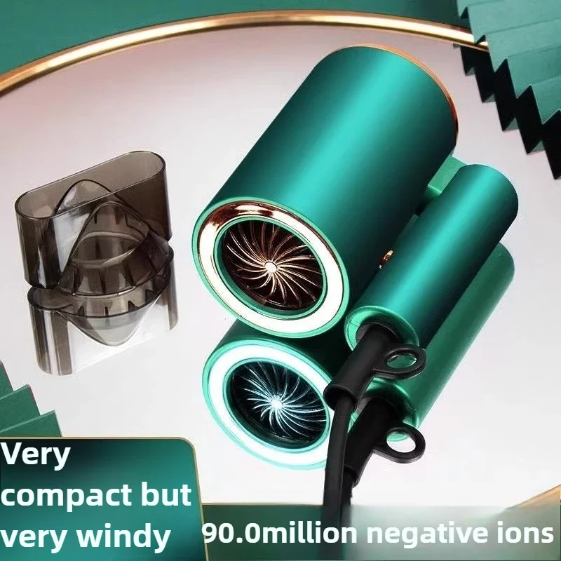 

220V Foldable Hair Dryer Household Quick-drying Large Wind Negative Ion Silent Hair Dryer High-power Hair Care 3 Gears