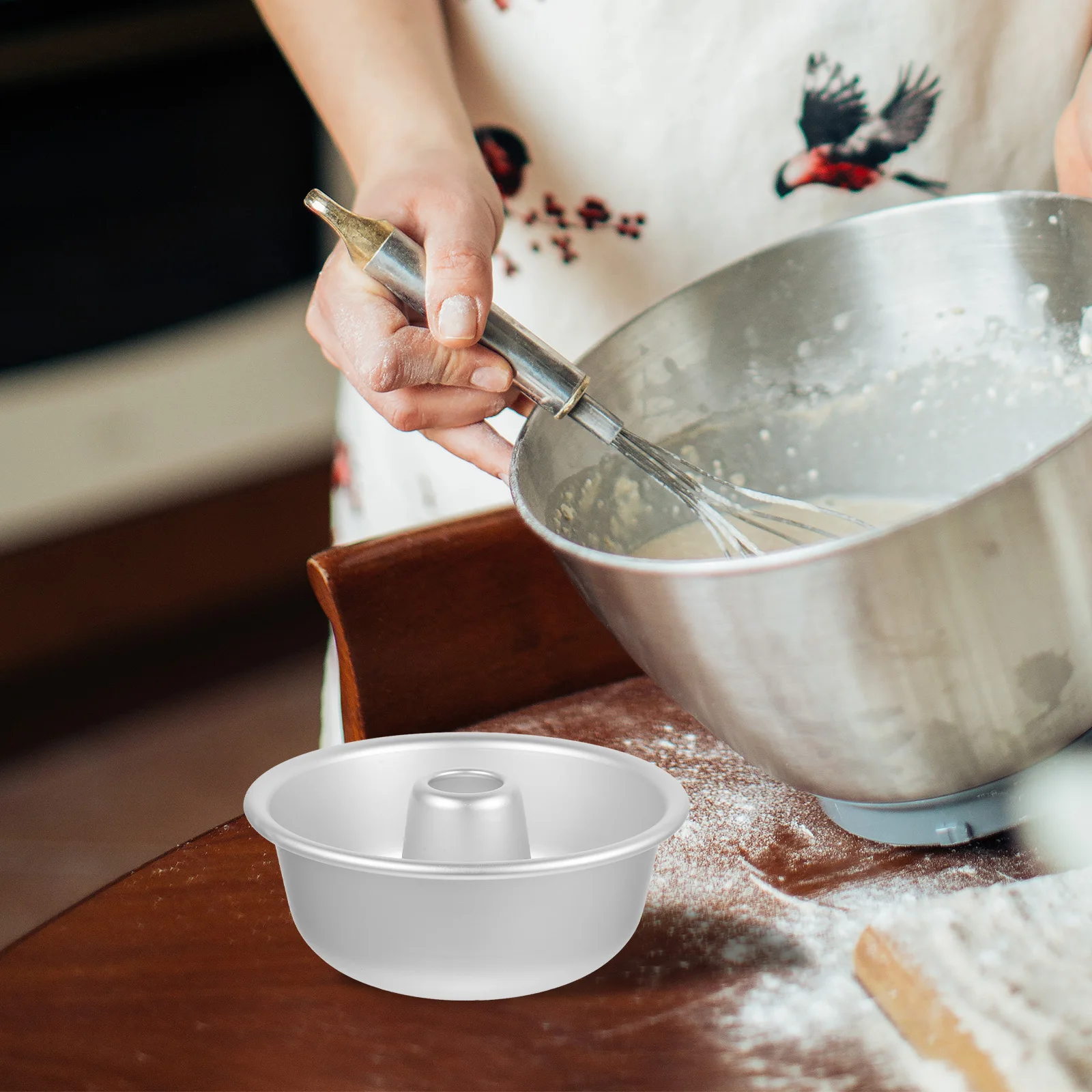 

Aluminum Alloy Baking Mold Cake Pan Mousse Maker Angel Food Tin Easy Demold Clean Kitchen Supplies Dessert Tool