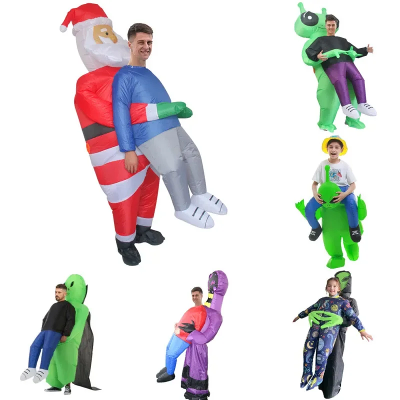 

Christmas Old Man Hug Man Inflatable Suit Dinosaur Ghost Hug Man Alien Anime Joke Dress Up Prop Alien Inflatable Adult Child Set