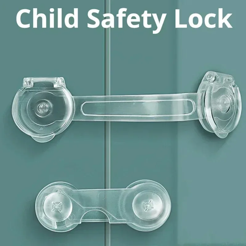Multi-Purpose Safety Lock for Baby & Kids Safety, Cabinet Locks with Adhesive for Drawer, Cupboards Fridge, Closet，Pantry