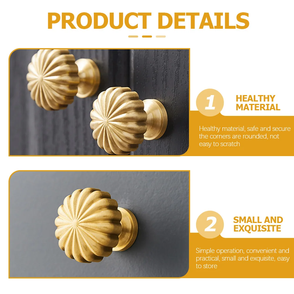 

Premium Brass Cabinet Knobs 32Mm Polished Golden Drawer Pulls Modern Style Hardware for Kitchen Cupboard Closet Door Replacement