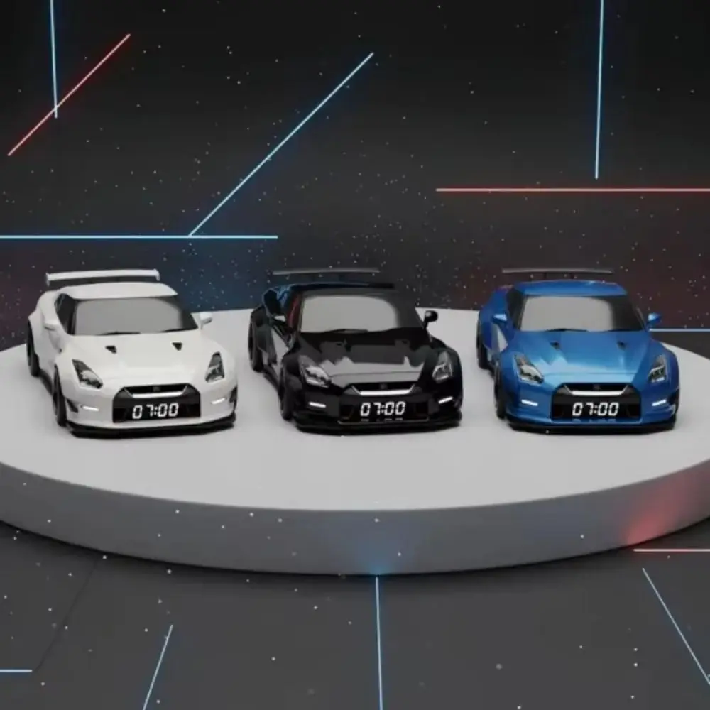Creative Design Hypercar Alarm Clock Stylish Design Only Alarm Clock Function Sports Car Clock Unique Design Car Shaped