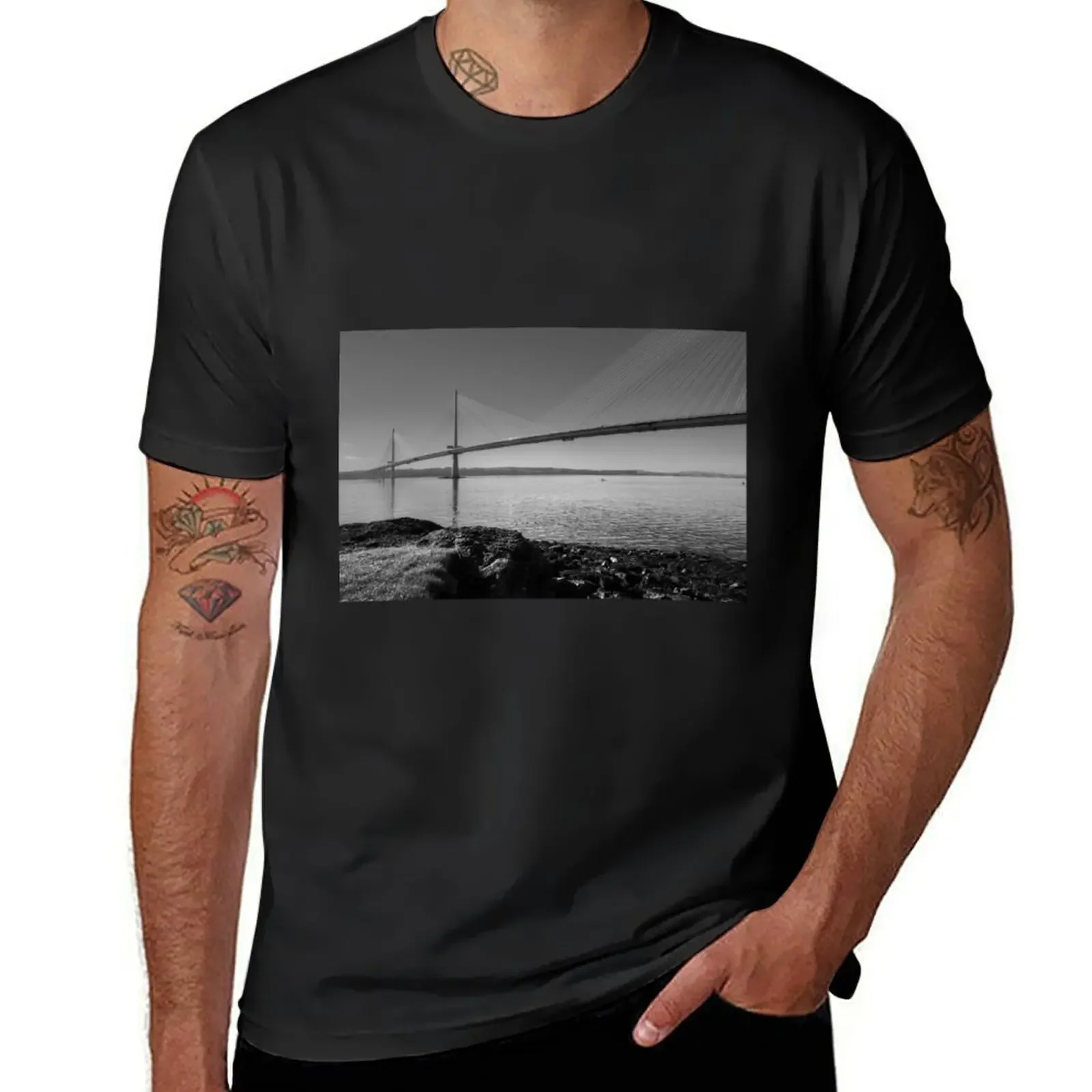 Queensferry Crossing, South Queensferry, Scotland. T-Shirt cute clothes graphic tee shirt men t shirts