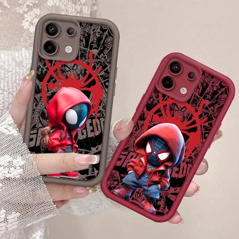 

Marvel Spider Man Cartoon For Xiaomi Mi Poco X3 X4 X5 X6 M4 M5 M5s M6 F4 F5 F6 Pro GT Plus 5G Eye Ladder Cover