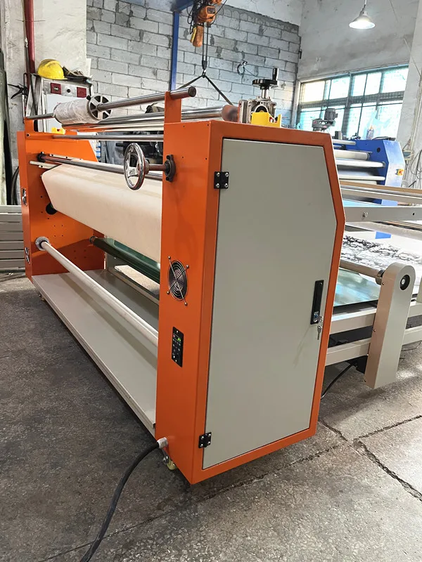 1.2m Rotary Heat PressHeating Roll to Roll Automatic Sublimation Transfer for Polyester Garment Sportswear T-Shirt Home Textile