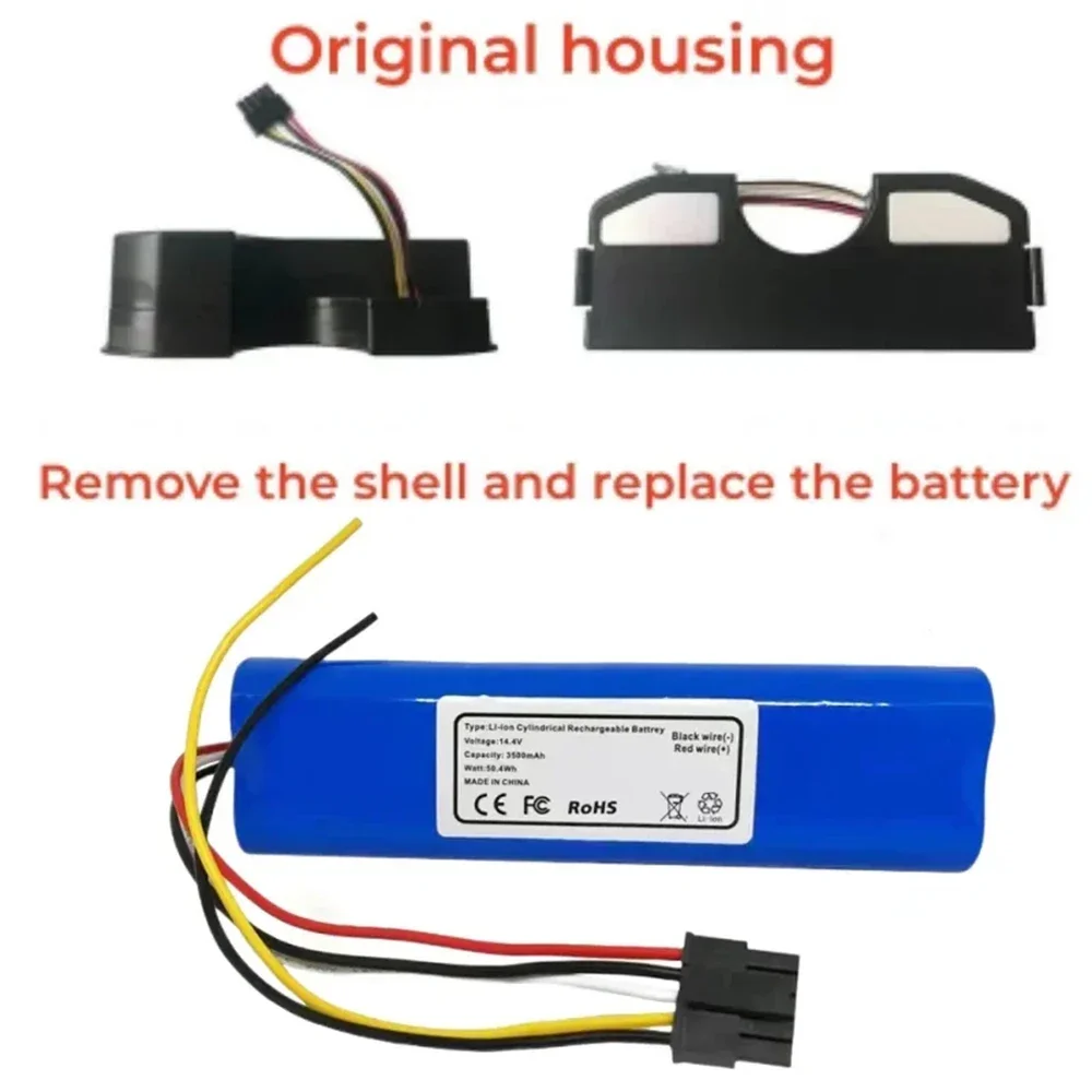 Replacement Battery 14.4V 3500mAh for For CECOTEC CONGA 3090 3091 3092 1690 1890 2090 2290 Robot Vacuum Cleaner Accessories