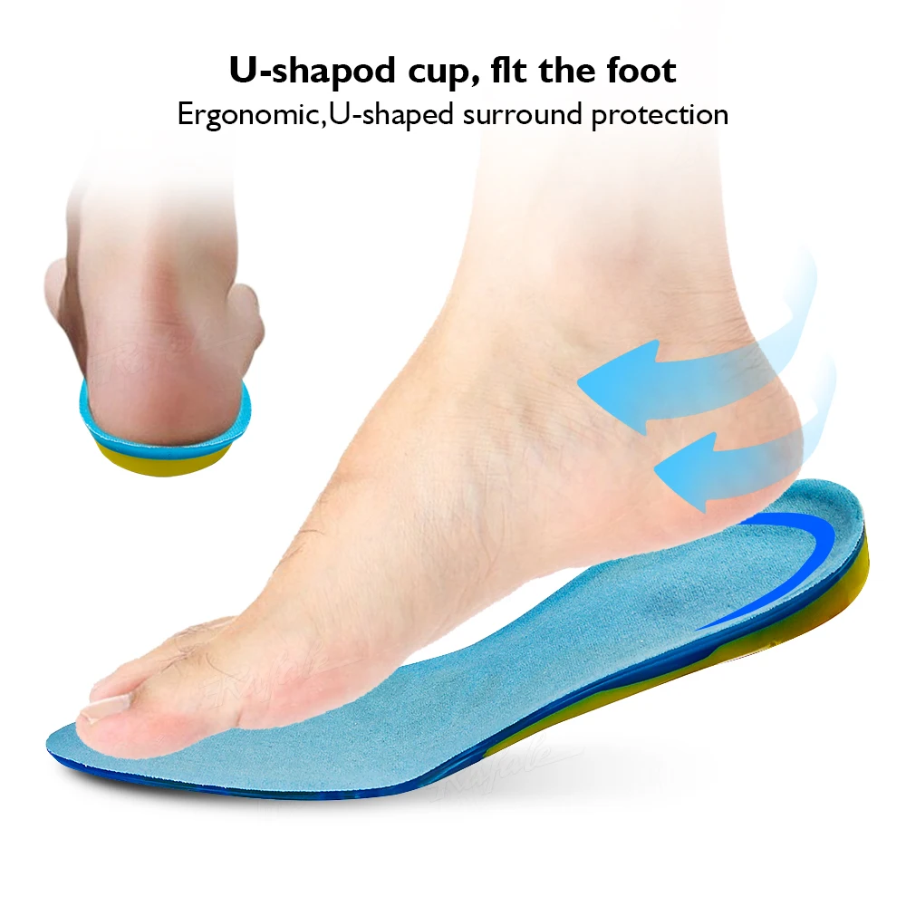 ซิลิโคนลื่นเจลกีฬารองเท้านวด Orthopedic Insoles Foot Care สําหรับฟุตรองเท้า Shock Absorption Pad ใหม่