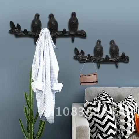 Innovative ABS Wall Hooks Bird Shape Towel Hooks Living Room Hanger Key Hooks Hat Handbag Holder Home Decoration