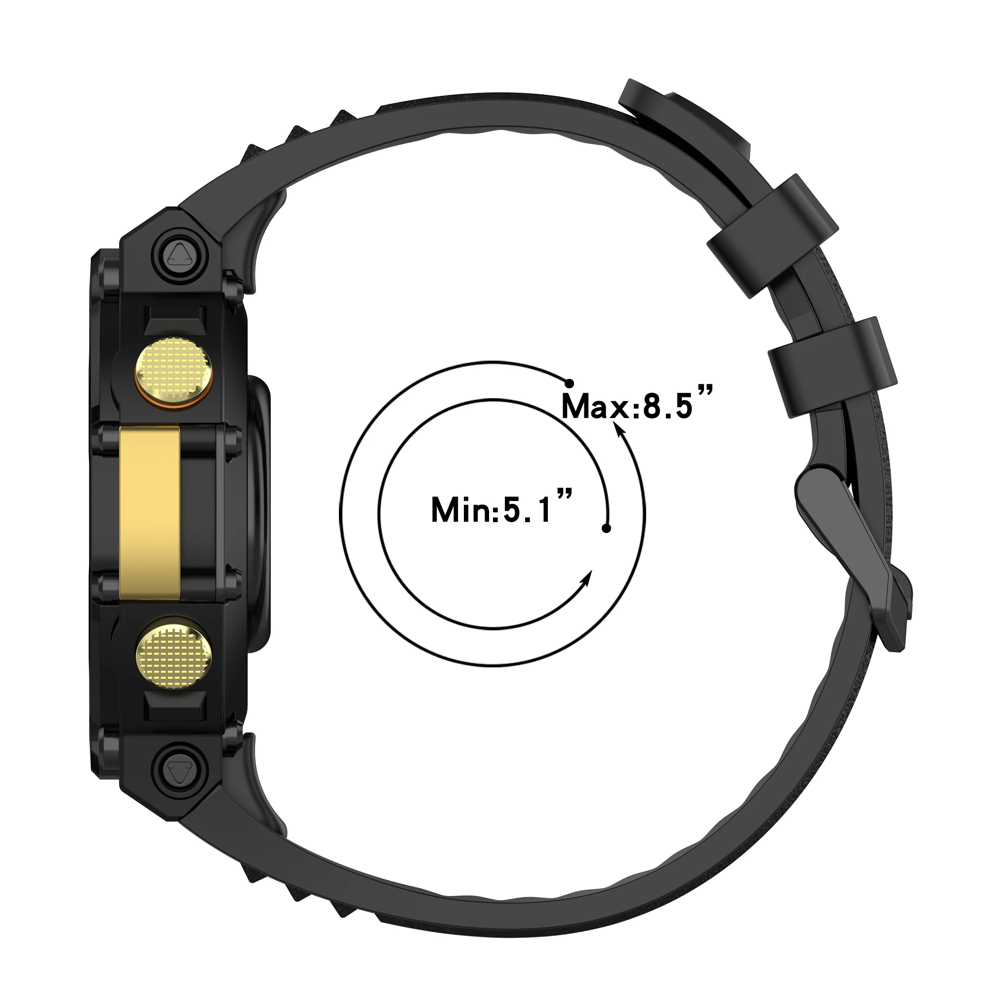 Huami Aamzfit T-rex2 실리콘 스트랩, 고품질 스포츠 시계 밴드 팔찌, 도구 포함, 단일 색상
