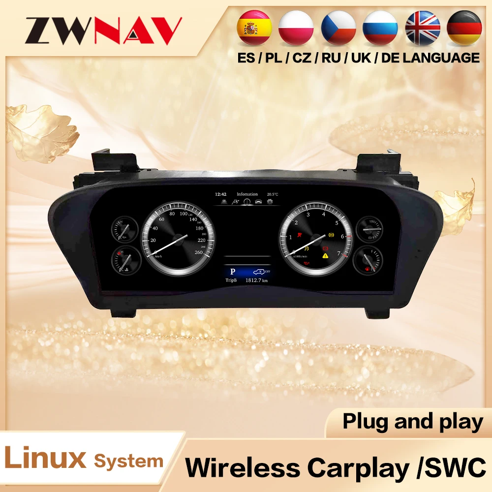 

12,3-дюймовый автомобильный цифровой кластер для Toyota Alpha 30, ЖК-дисплей, приборная панель, автоматический спидометр, виртуальный кабин, новое обновление