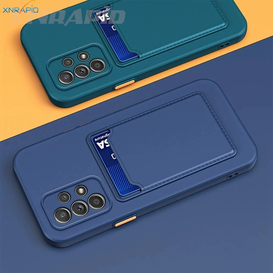 Silicon Wallet Case For Samsung Galaxy A32 A52 A52S A53 A72 A13 A33 A73 A23 4G 5G Card Holder Slot Cover