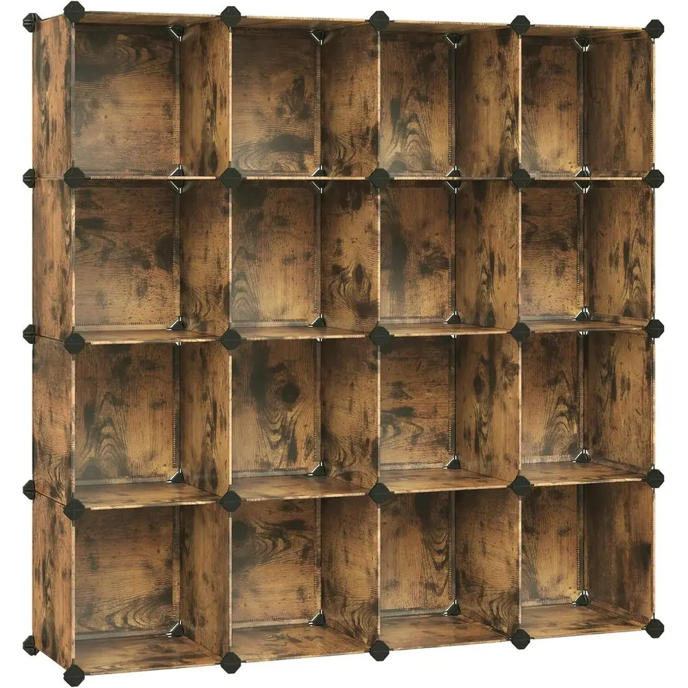 

Cube Storage Organizer, Set o 16 Plastic Cubes, Closet Organizers and Storage, Room Organization, Bedroom Living Room, 12.2 x 48