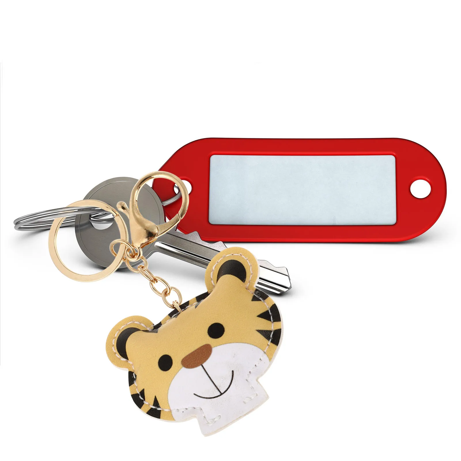 3 uds llavero con forma de tigre de dibujos animados bolso colgante decoración colgante para tigre colgante llavero bolso decoración del teléfono