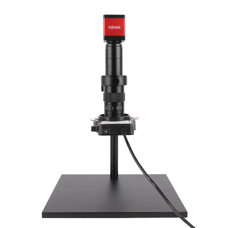 Industrial high-definition microscope with cross line marking, electronic maintenance and inspection, VGA+HDMI connected