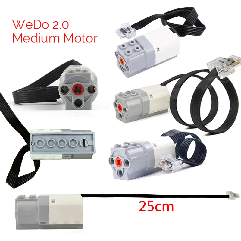 1/2/5 unidades WEDO 2.0 peças eletrônicas motor médio compatível com 45300 WEDO Core Set 21980 45303 motores brinquedos de tijolos educacionais
