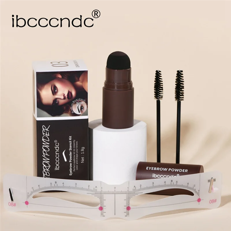 ABGU  Eyebrow Powder Stamp Set 12Styles/Set Eye Brow Drawing Guide Eye Brow Stencil Template Card Reusable Easy Makeup 3