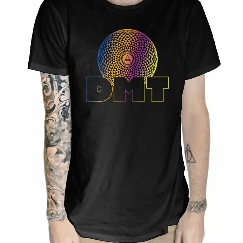 Camiseta para hombre de drogas psicodélicas de arcoíris degradado Dmt