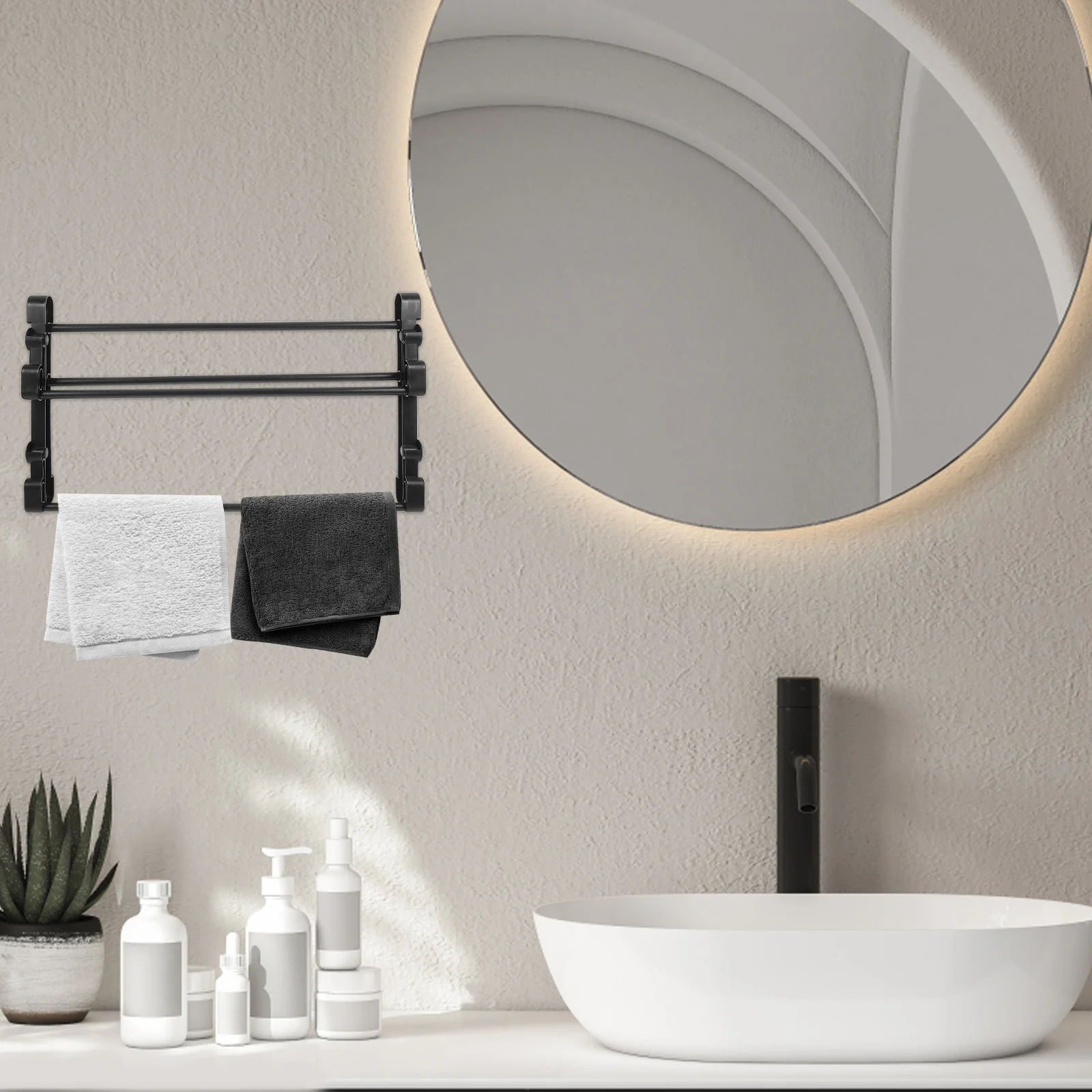 

Wall Mounted Shoe Rack Foldable Two Tier Storage No Drilling Space Saving Shoe Shelf for Bathroom Entryway Small Spaces