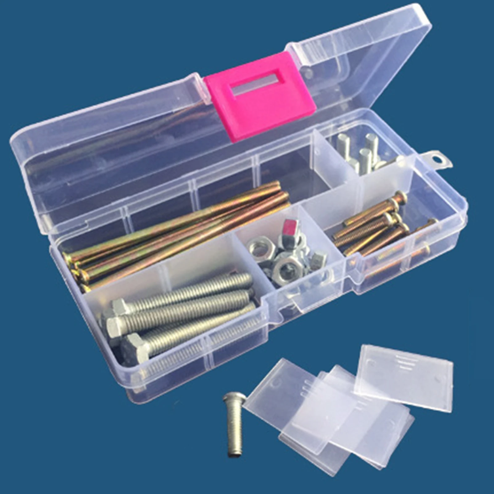 Clear 10 Slots Storage Box Jewelry Organizer Box Detachable Slots Plastic Storage Box Jewelry Classification Parts Division Box