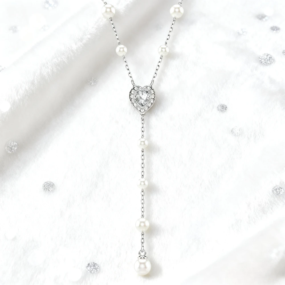 

2025 Trendy Jewelry High - end, High - quality Classic Heart - diamond Pearl Zircon Pendant, Ideal Commemorative Gift