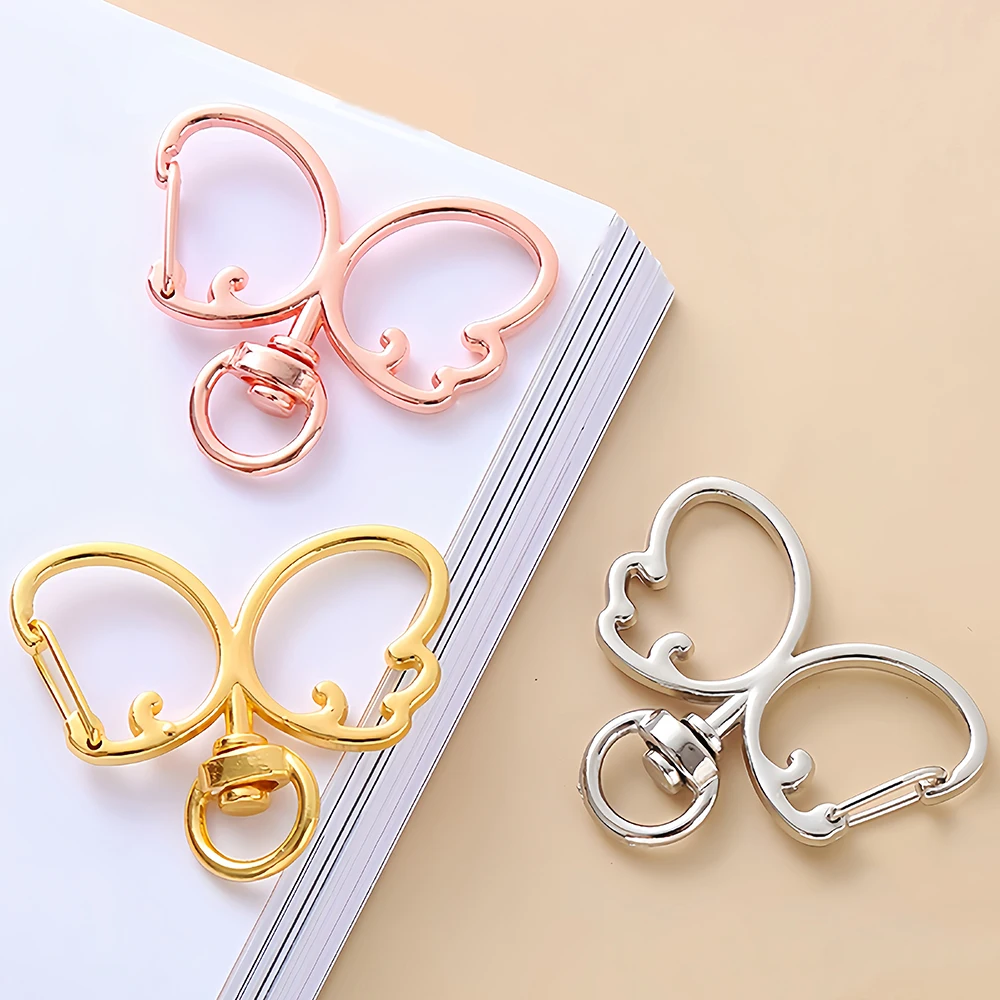 5 Stück Stern-Herz-Karabinerhaken, Auslöseclips, Schnallen, Karabinerverschlüsse, Schlüsselanhänger für DIY-Schlüsselanhänger, Lanyards, Schmuckherstellung, Zubehör – Detail 7