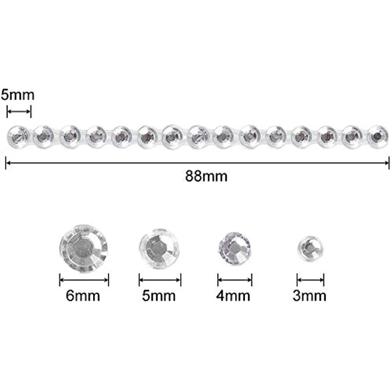 6er-Pack Gesichtssteine, selbstklebende Gesichts-Strasssteine, Make-up, Festival, Perlen-Haar-Edelsteine, geeignet für Gesichtshaare, Augen, Kosmetik, Nägel, Körper