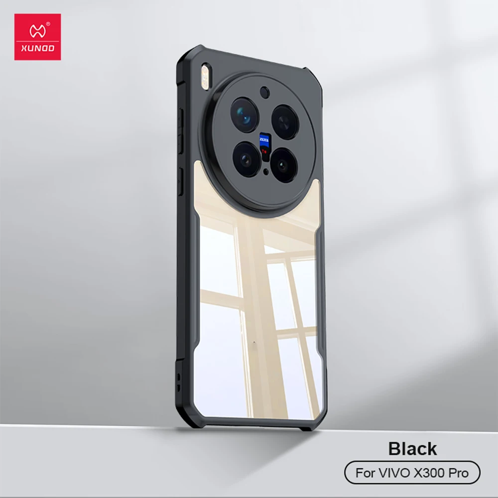 Xundd Hülle für VIVO X300 Pro X300 Ultra, Airbag Anti-Sturz-Schutzhülle PC+TPU Rückseite mit Streifen Transparente Abdeckung mit Magnetständer – Detail 2