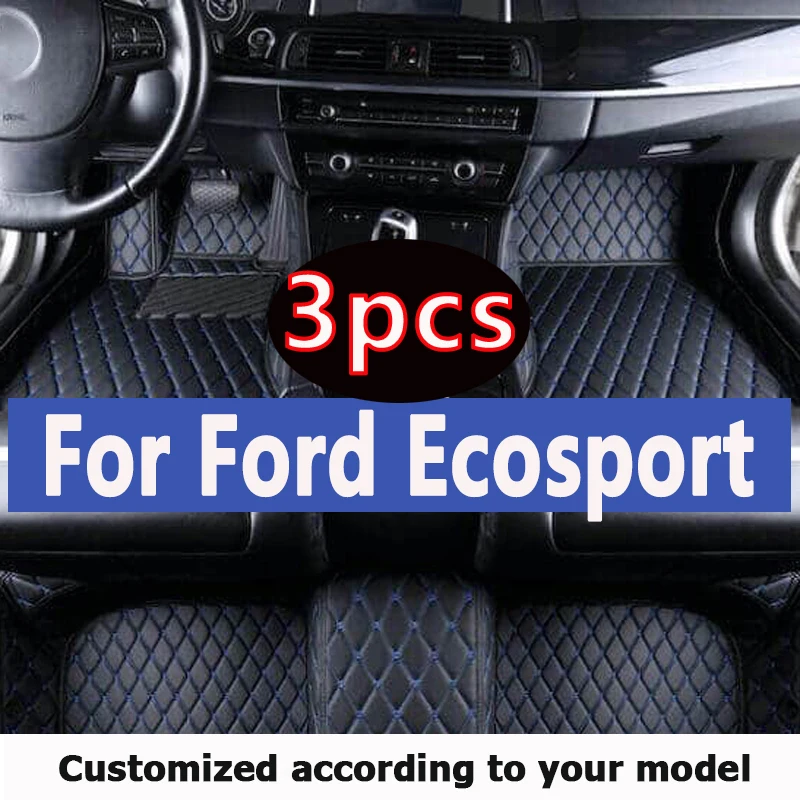 Tapetes do assoalho do carro para Ford Ecosport 2018 2019, almofadas auto personalizadas do pé, tampa do tapete do automóvel, acessórios interiores