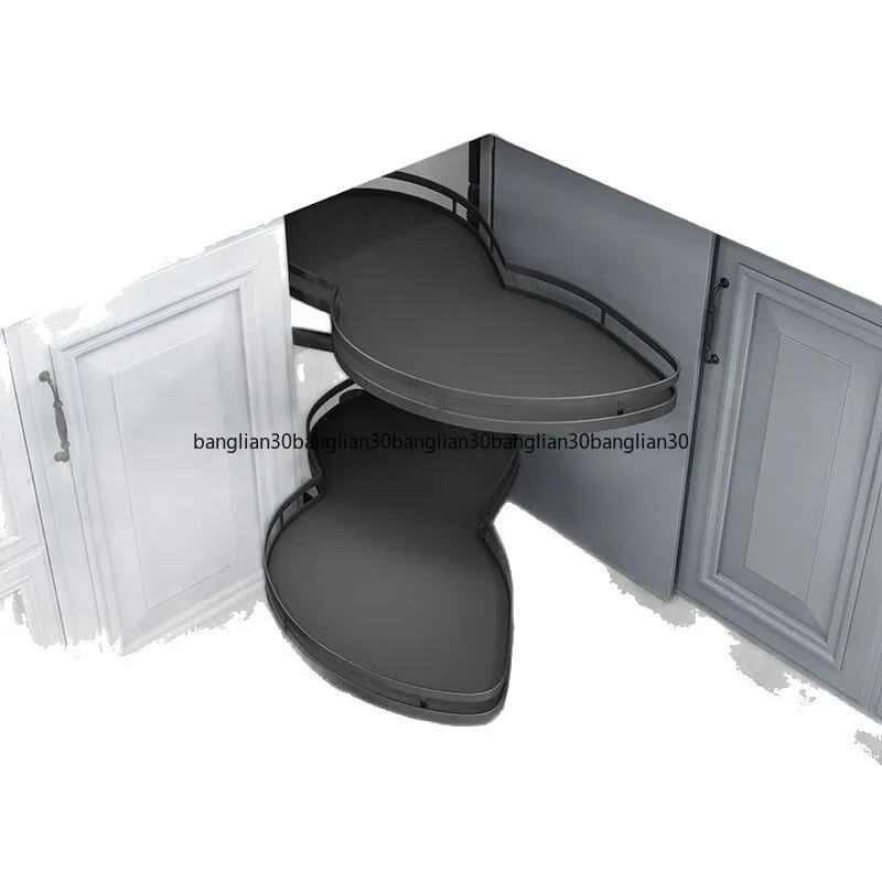 

Kitchen Rotation Small Size Monster Flying Saucer Corner Linkage Cabinet Hardware Pot Bowl Holder Double Pull Basket Other