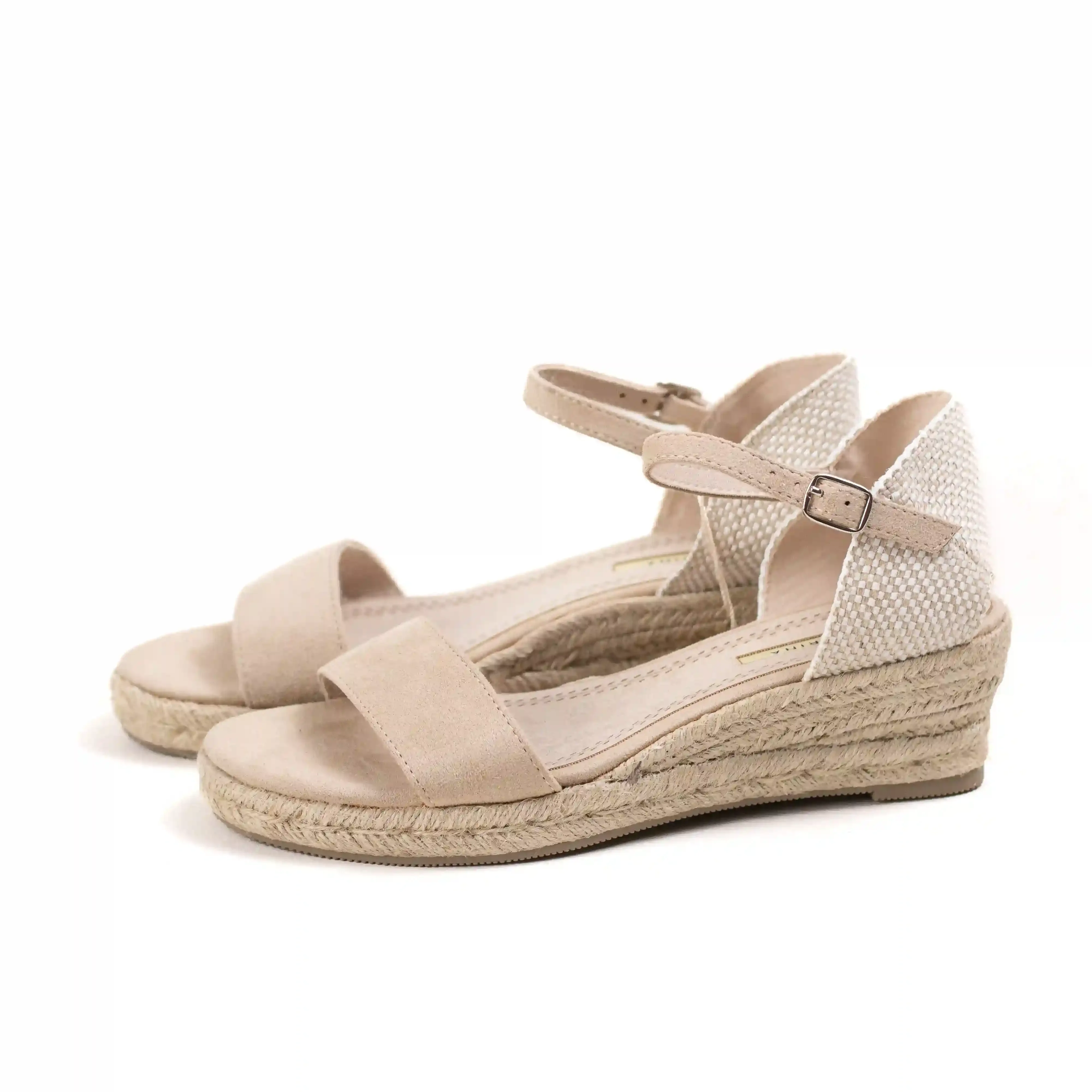 Mini esparto wedge sandals with buckle corina mynzi #1