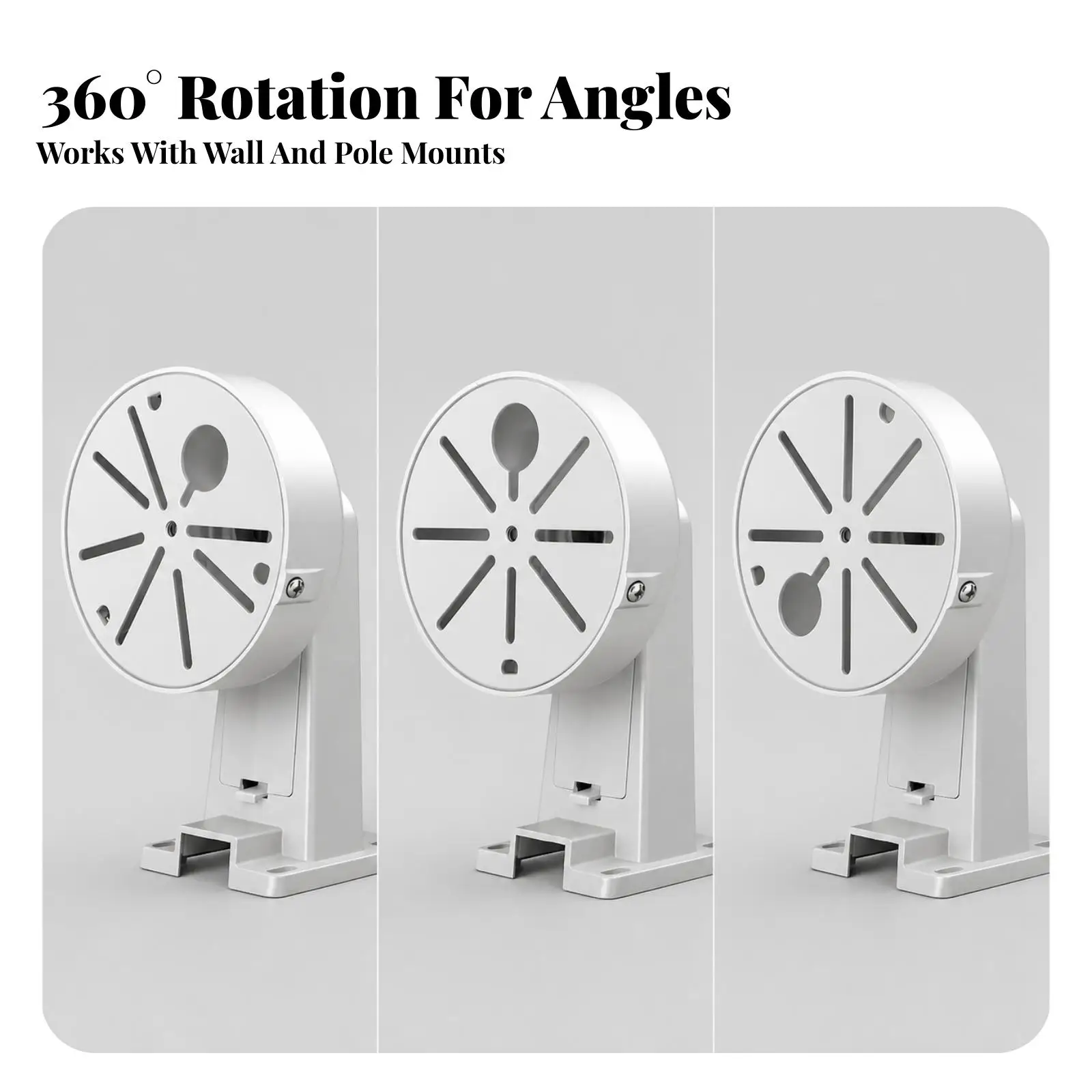 Universal Dome Camera Ceiling Mount Bracket with Cable Management for CCTV Surveillance Systems