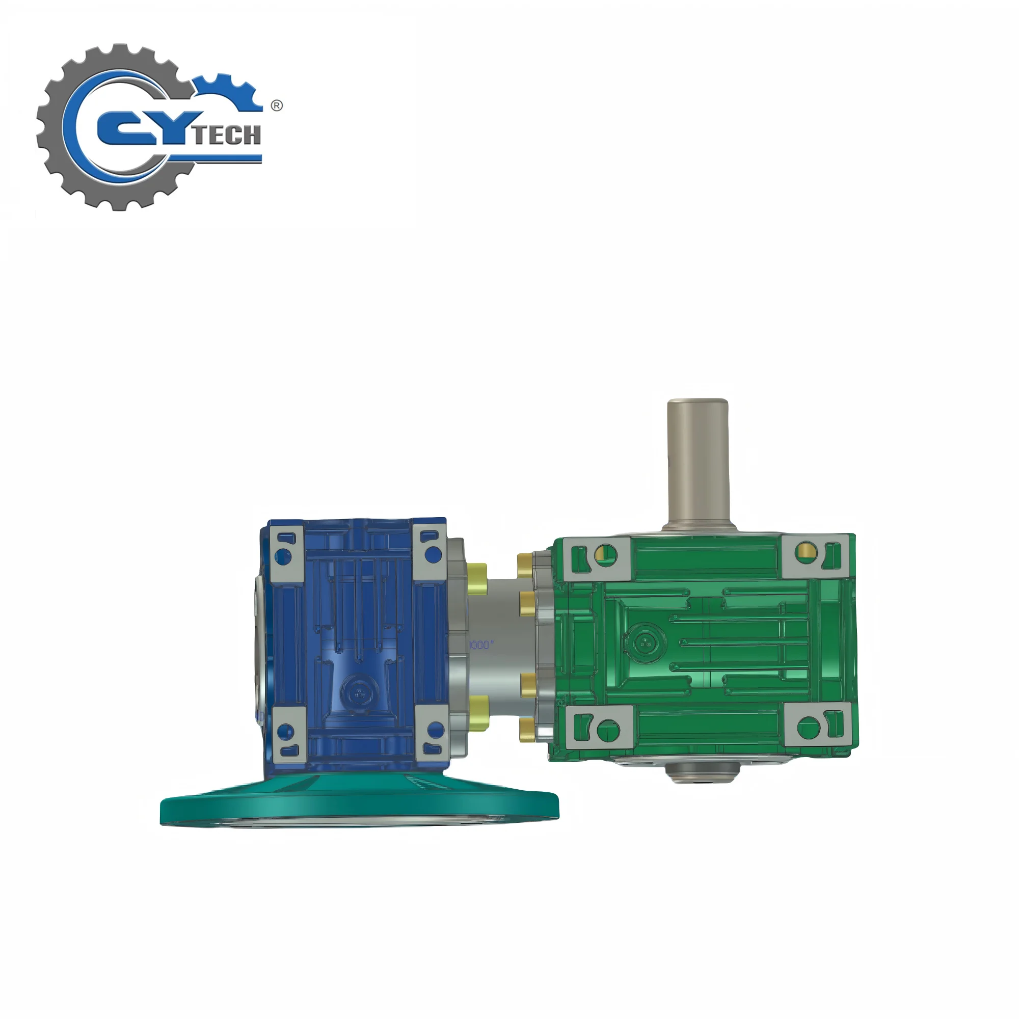 CHENYUE  Double Stage Worm Gearbox  NMRV50-NMRV40  Input 71B5/14mm output shaft 25 with hole M8 Total ratio 375:1