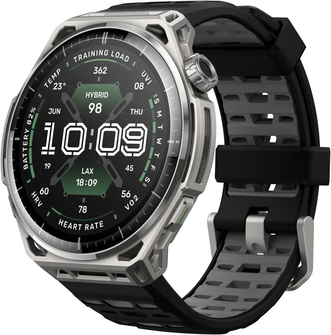 Amazfit A2566 (Relógio inteligente Balance 3), vidro de safira AMOLED de 1,5 polegadas, iOS/Android 48 mm, bateria de 21 dias, **gabinete de aço inoxidável**, GPS de banda dupla