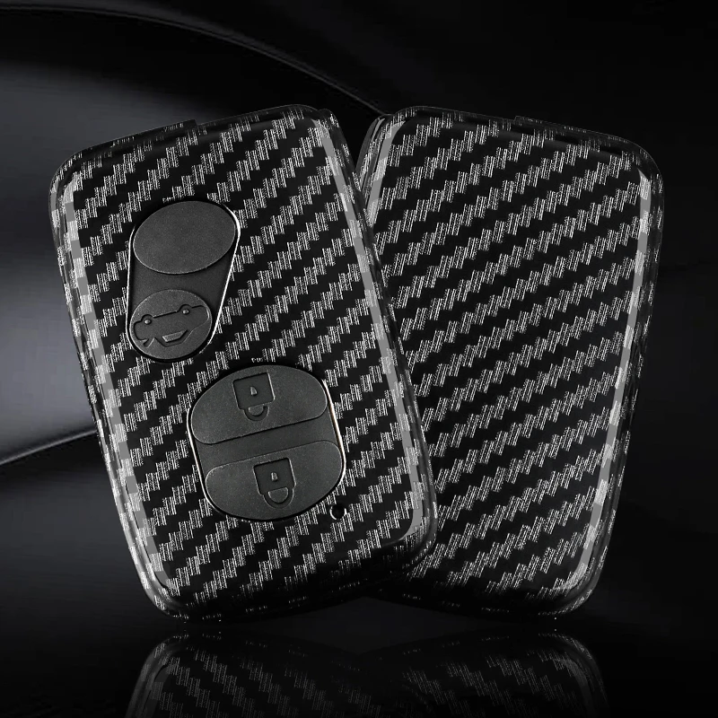 ABS Carbon Fiber Key Case Shell For Toyota Prius 30 Alpha Aqua Land Cruiser Auris for Lexus LC 200 2 3 4 Buttons Accessories Bag