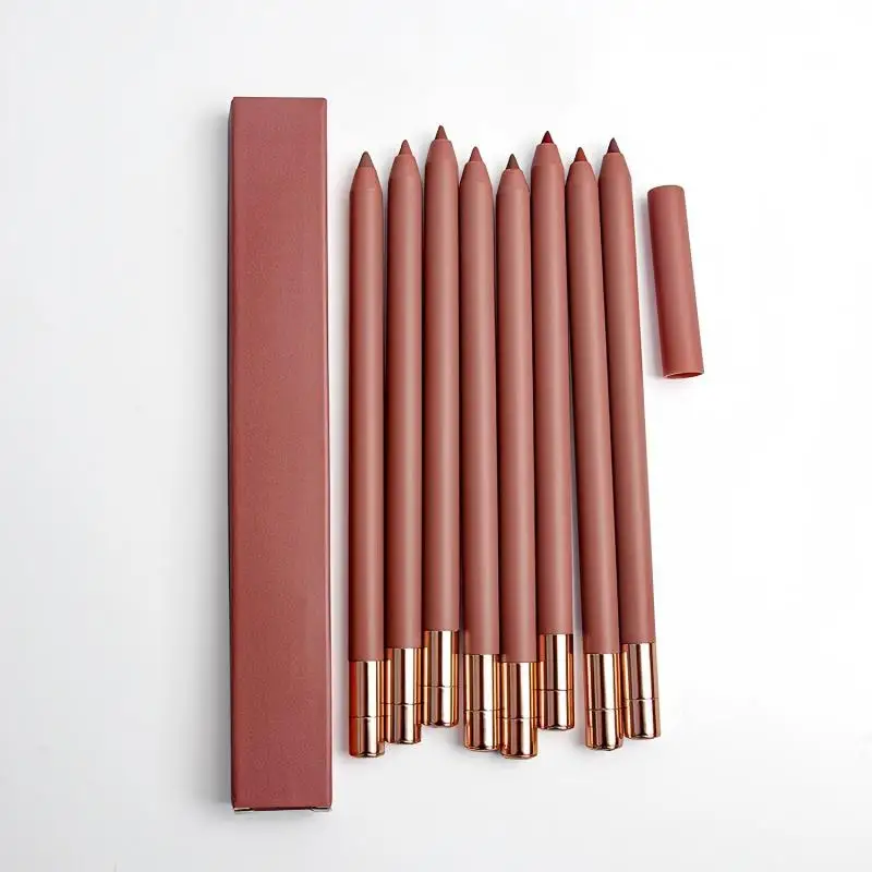 크리미 립 라이너 펜슬 프라이빗 라벨 번짐 방지 롱래스팅 립 라이너 누드 OEM ODM 비건 20개