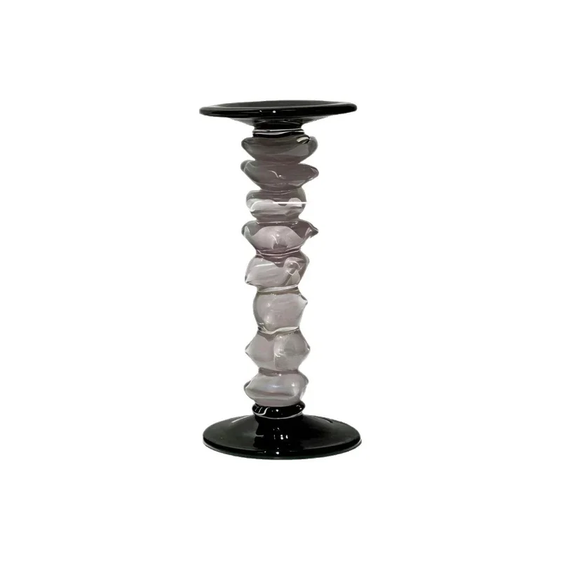 

Modern light luxury handmade amber glazed candle holder advanced medieval home decoration model room decoration